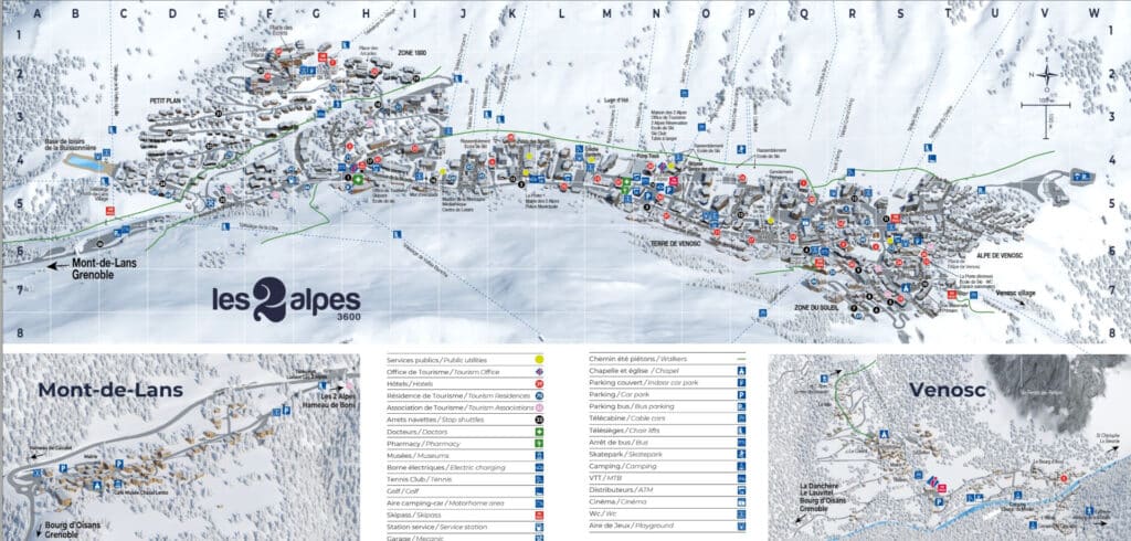 Domaine skiable 5 plan-de-la-station-les-2-alpes