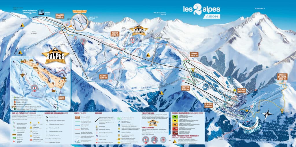 Domaine skiable 2 Les 2 Alpes le domaine skiable