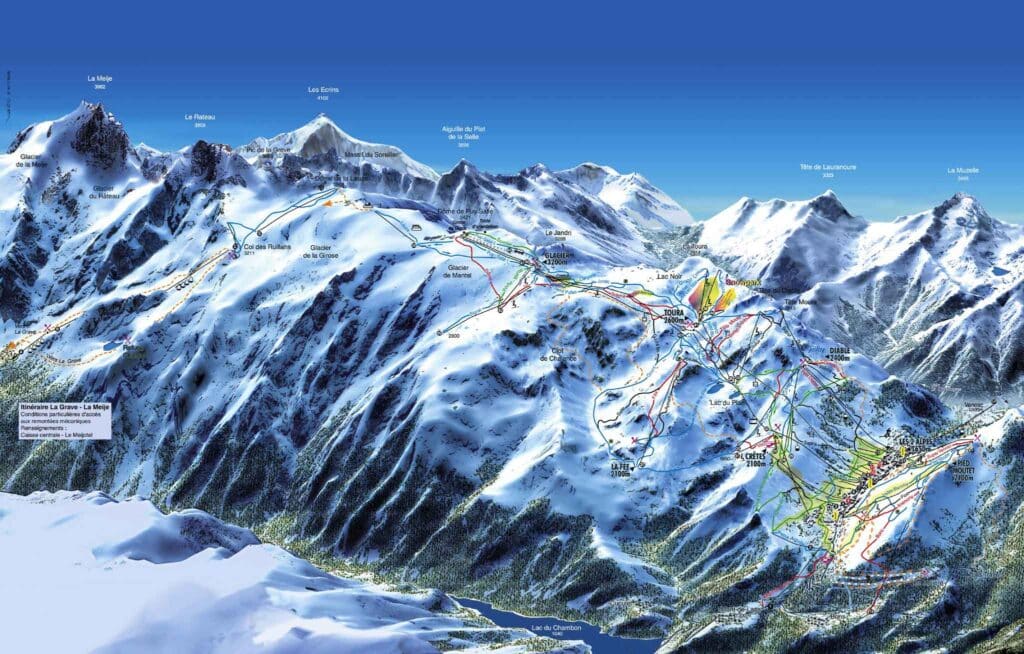 Domaine skiable 13 plan-des-pistes-domaine-les-2-alpes-la-grave-meije